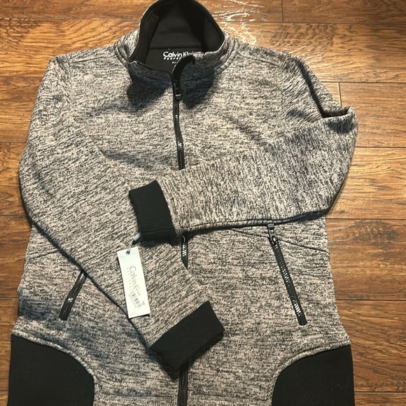 Calvin Klein Marbled Performance Women's Size medium   Black and Gray Jacket NWT - Picture 6 of 6